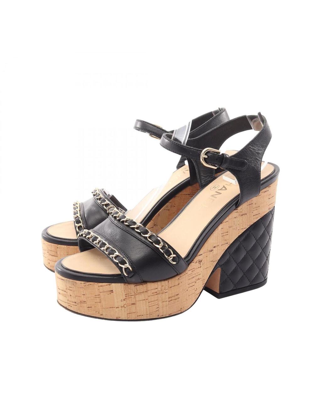 Chanel Coco Mark Chain Wedge Sole #339410C58B